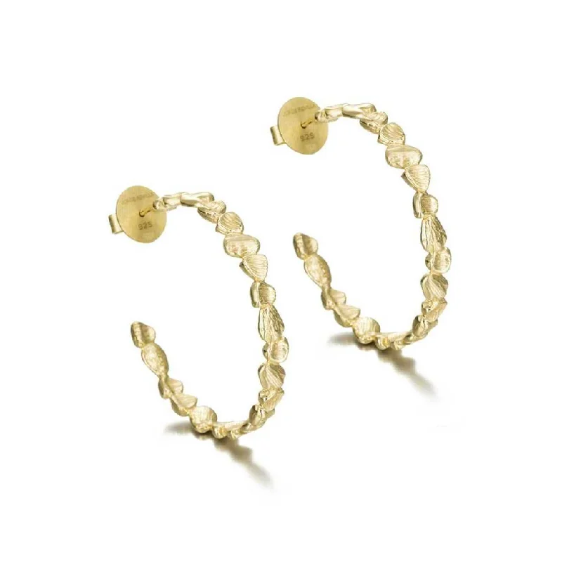 Shop Elegant Jewelry At Unbeatable Prices 18K Yellow Gold Vermeil Nugget Hoop Earrings