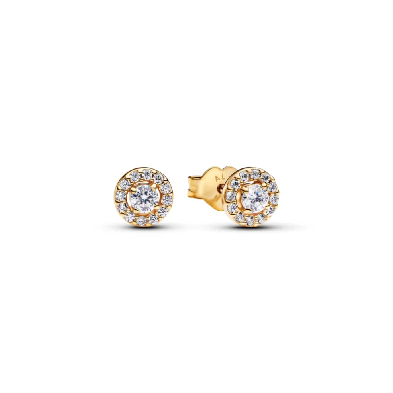 Shop Fine Jewelry With Amazing Deals Round Pavé Halo Stud Earrings