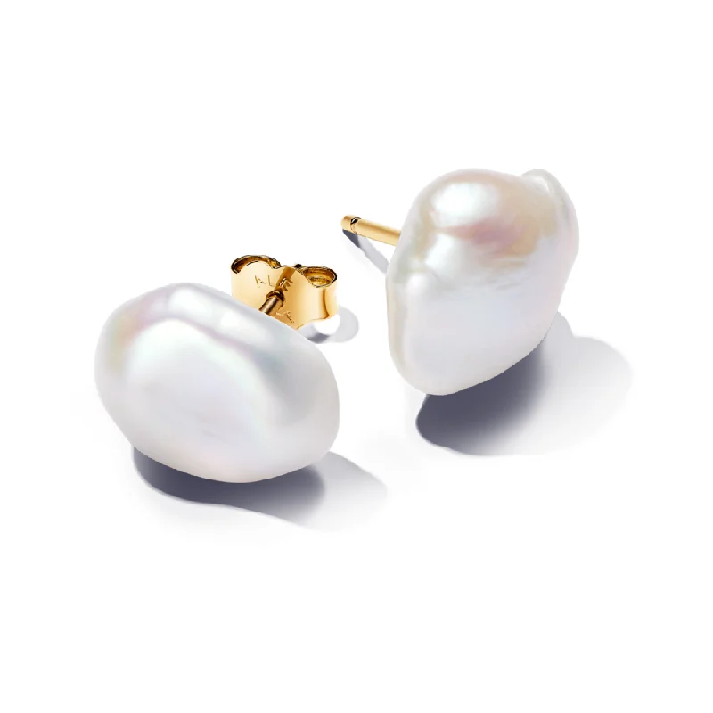 Jewelry Deals That Outshine The Rest Baroque Treated Freshwater Cultured Pearl Stud Earrings