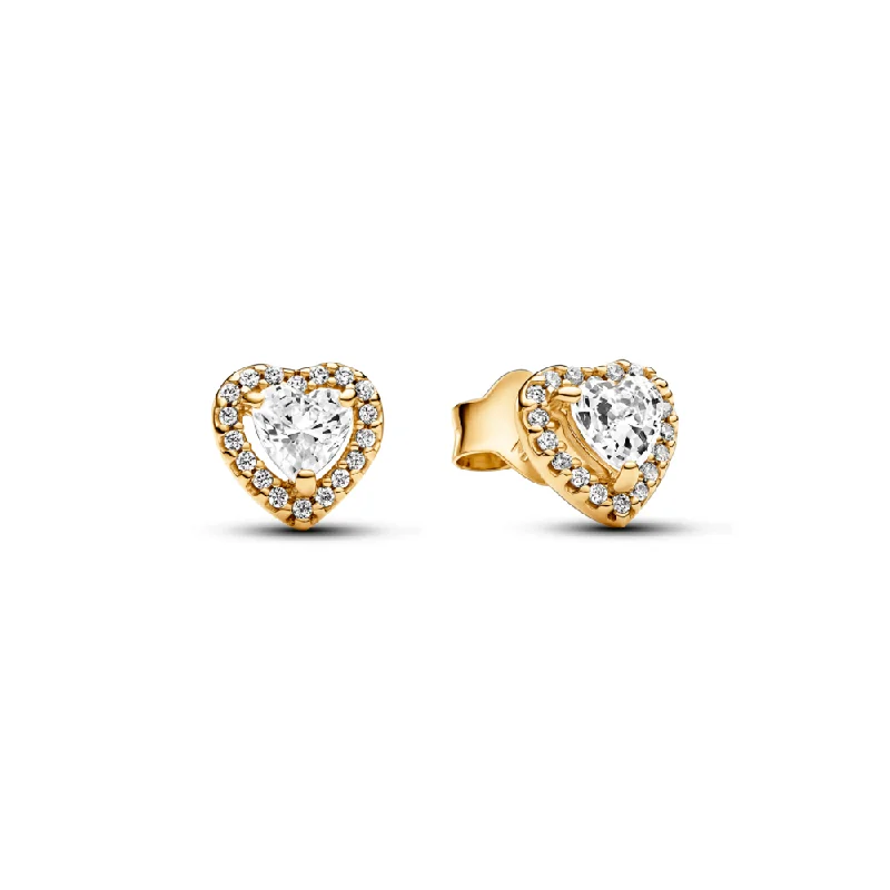 Upgrade Your Jewelry Collection For Less Sparkling Elevated Heart Stud Earrings