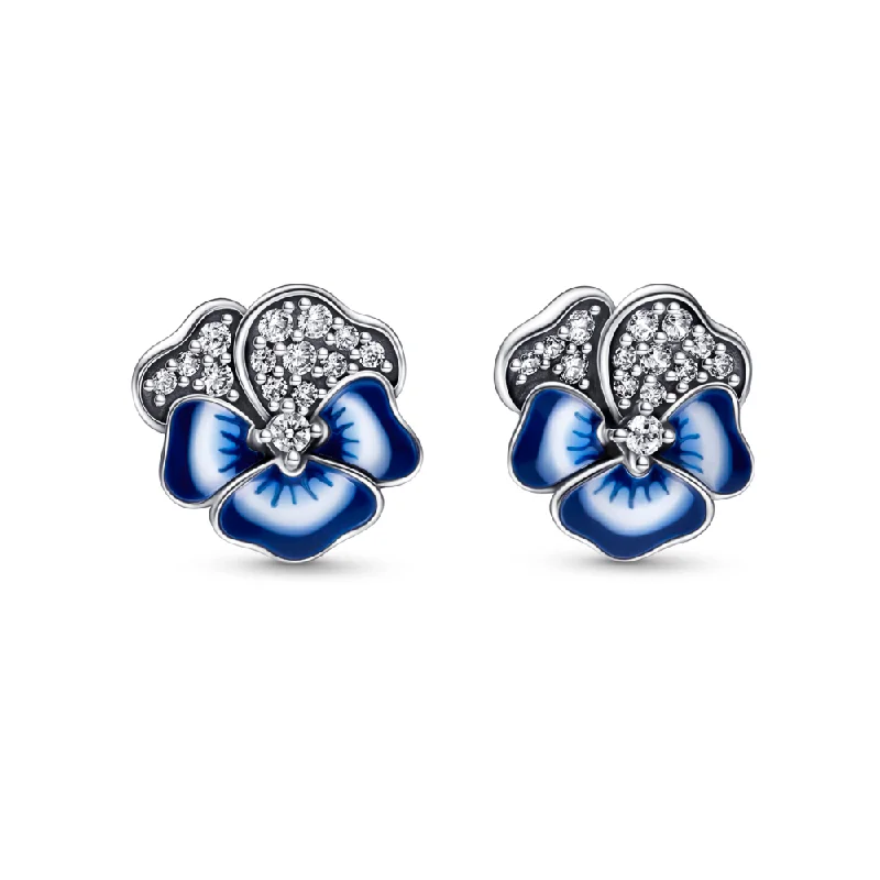 Seasonal Jewelry Clearance – Best Styles At The Lowest Prices Blue Pansy Flower Stud Earrings Seasonal Jewelry Clearance – Best Styles At The Lowest Prices Blue Pansy Flower Stud Earrings