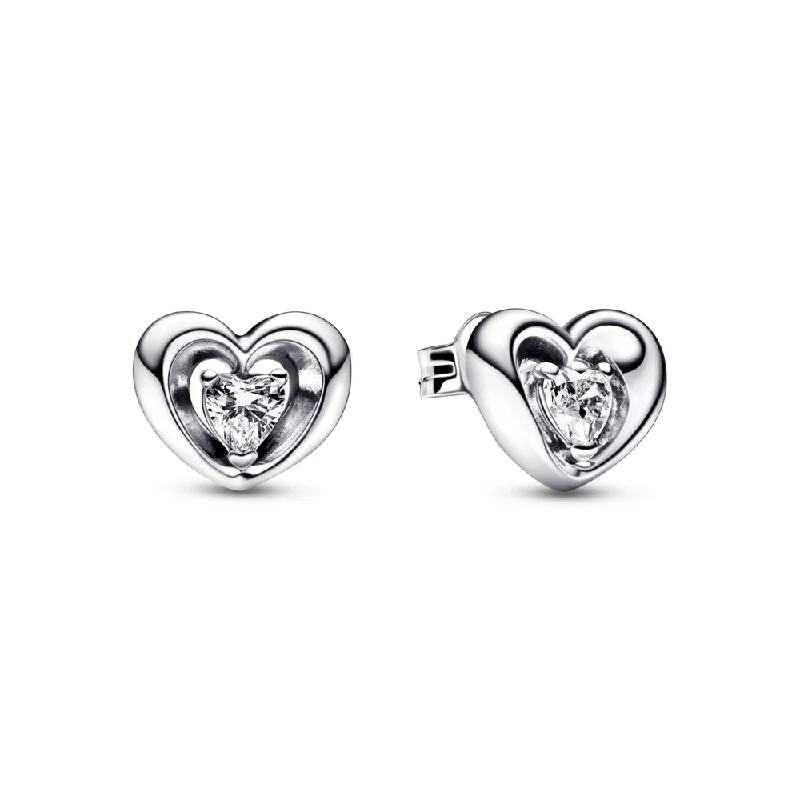 Timeless Elegance Now At Special Discounts Radiant Heart & Floating Stone Stud Earrings Timeless Elegance Now At Special Discounts Radiant Heart & Floating Stone Stud Earrings