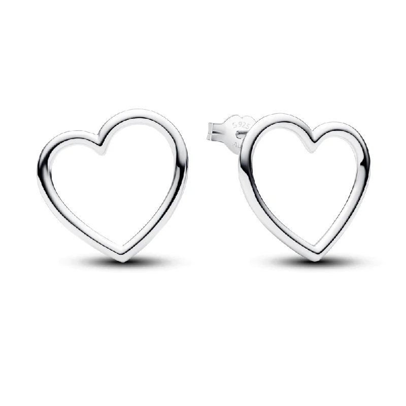 Exclusive Online Jewelry Sale – Don't Wait Front-facing Heart Stud Earrings