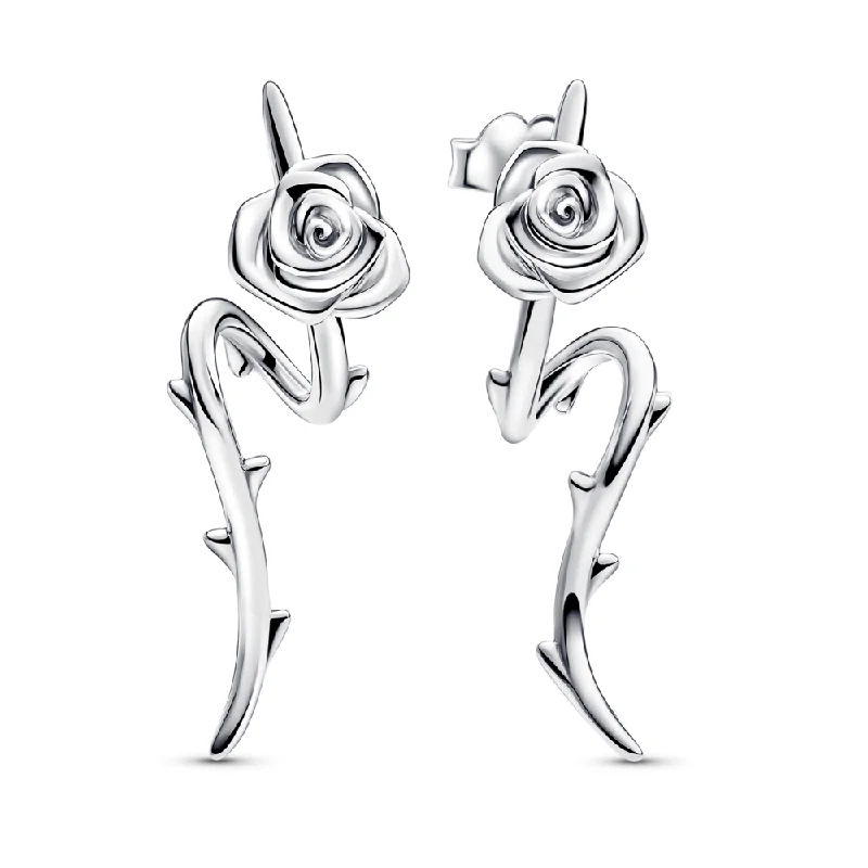 Don't Miss These Dazzling Jewelry Discounts Rose in Bloom Curved Stud Earrings