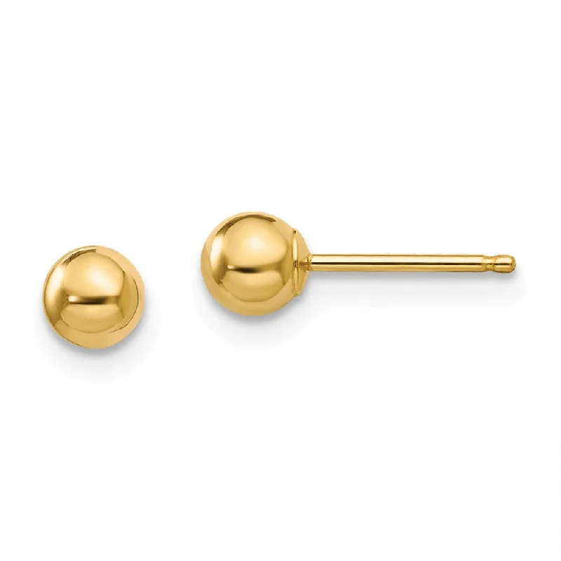 Holiday Jewelry Sale – Perfect Gifts At The Best Prices 4mm Polished Ball Friction Back Stud Earrings in 14k Yellow Gold Holiday Jewelry Sale – Perfect Gifts At The Best Prices 4mm Polished Ball Friction Back Stud Earrings in 14k Yellow Gold