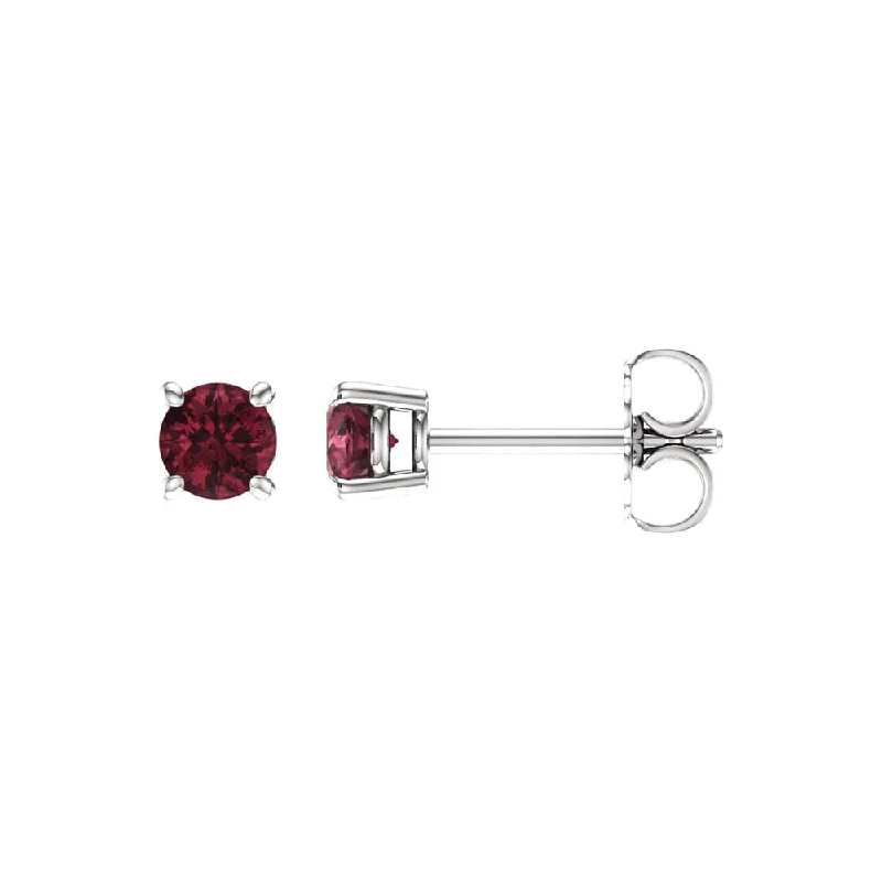 Exclusive Jewelry Bundles At Discounted Rates 4mm Round Mozambique Garnet Stud Earrings in 14k White Gold Exclusive Jewelry Bundles At Discounted Rates 4mm Round Mozambique Garnet Stud Earrings in 14k White Gold