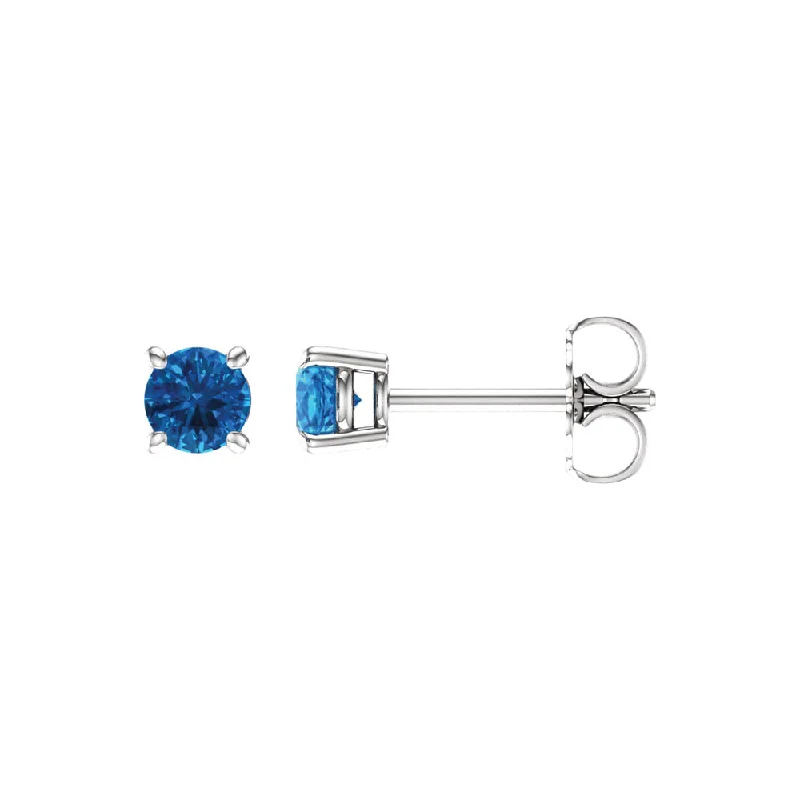 Elegant Jewelry At Unbeatable Offers – Shop Before It's Gone 4mm Round Swiss Blue Topaz Stud Earrings in 14k White Gold Elegant Jewelry At Unbeatable Offers – Shop Before It's Gone 4mm Round Swiss Blue Topaz Stud Earrings in 14k White Gold