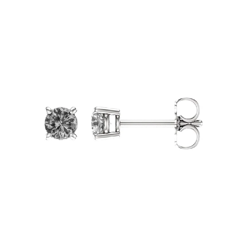 Flash Sale On Stunning Jewelry – Don't Miss Out 4mm Round White Sapphire Stud Earrings in 14k White Gold Flash Sale On Stunning Jewelry – Don't Miss Out 4mm Round White Sapphire Stud Earrings in 14k White Gold