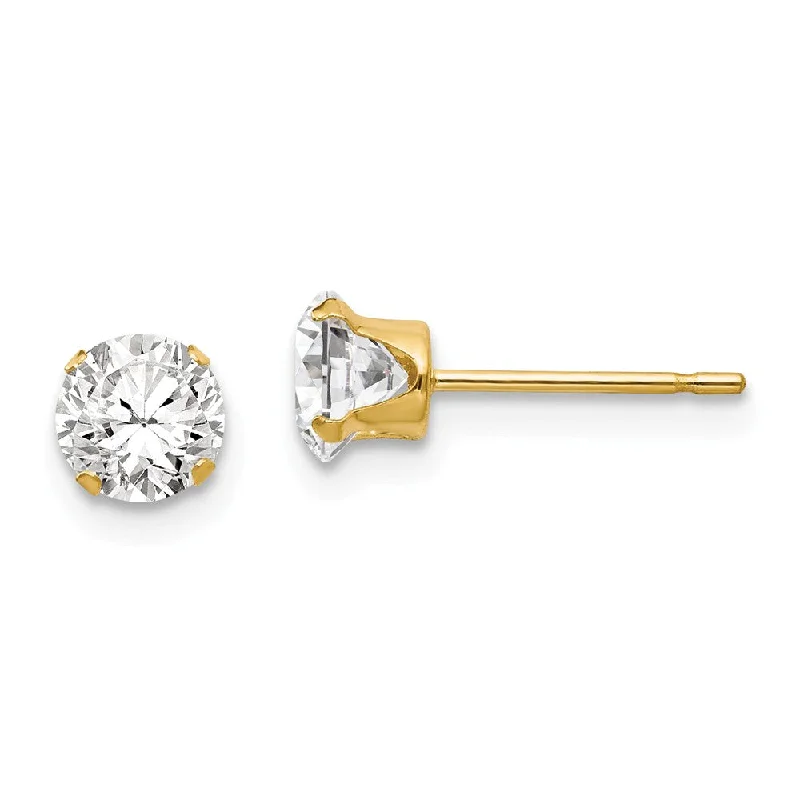 Luxury Jewelry Sale – Elegant Styles At Unbeatable Prices 5.25mm Round Cubic Zirconia Stud Earrings in 14k Yellow Gold Luxury Jewelry Sale – Elegant Styles At Unbeatable Prices 5.25mm Round Cubic Zirconia Stud Earrings in 14k Yellow Gold