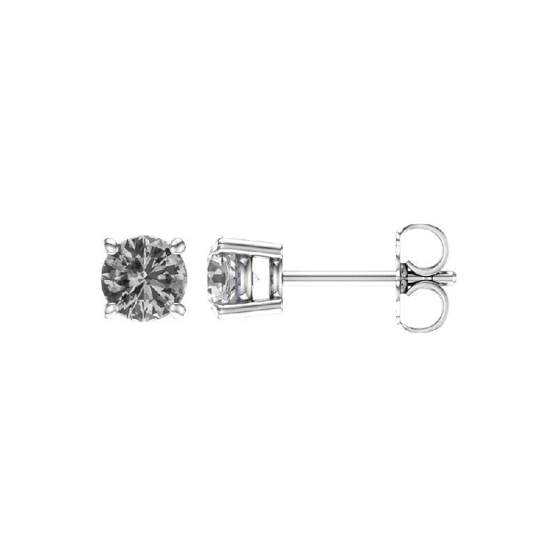 Bestselling Jewelry At Special Promotional Rates 5mm Round White Sapphire Stud Earrings in 14k White Gold Bestselling Jewelry At Special Promotional Rates 5mm Round White Sapphire Stud Earrings in 14k White Gold