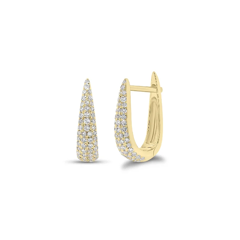 Seasonal Jewelry Deals – Elevate Your Style Pave Diamond Dome Huggie Earrings