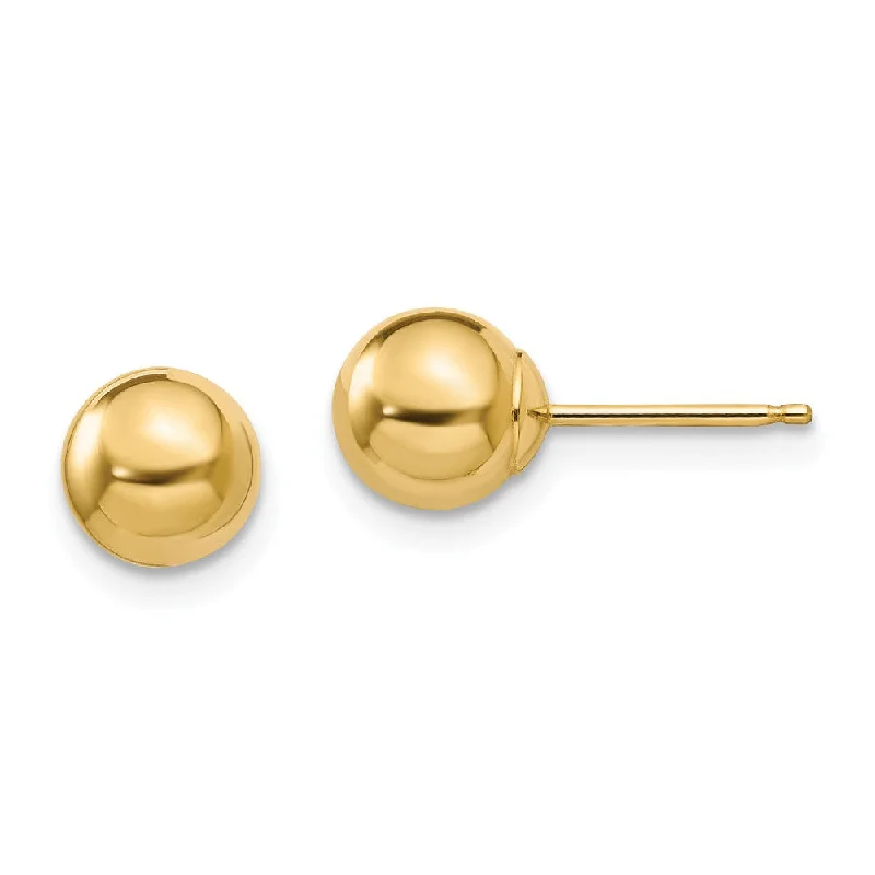 Personalized Jewelry Sale – Unique Pieces At Great Prices 6mm Polished Ball Friction Back Stud Earrings in 14k Yellow Gold Personalized Jewelry Sale – Unique Pieces At Great Prices 6mm Polished Ball Friction Back Stud Earrings in 14k Yellow Gold