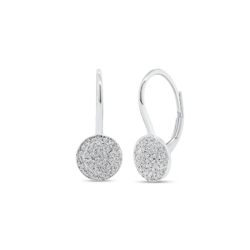 Get The Jewelry You Love At A Price You Love Pave Diamond Disc Lever-Back Earrings