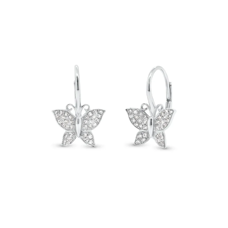 Your Dream Jewelry At Dream Prices Diamond Butterfly Lever-Back Earrings