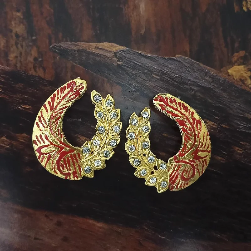 Flash Deals On Fine Jewelry – Shop Before It's Gone Adi Gold Plated Red Meenakari And Austrian Stone Stud Earrings - 1319233A Flash Deals On Fine Jewelry – Shop Before It's Gone Adi Gold Plated Red Meenakari And Austrian Stone Stud Earrings - 1319233A
