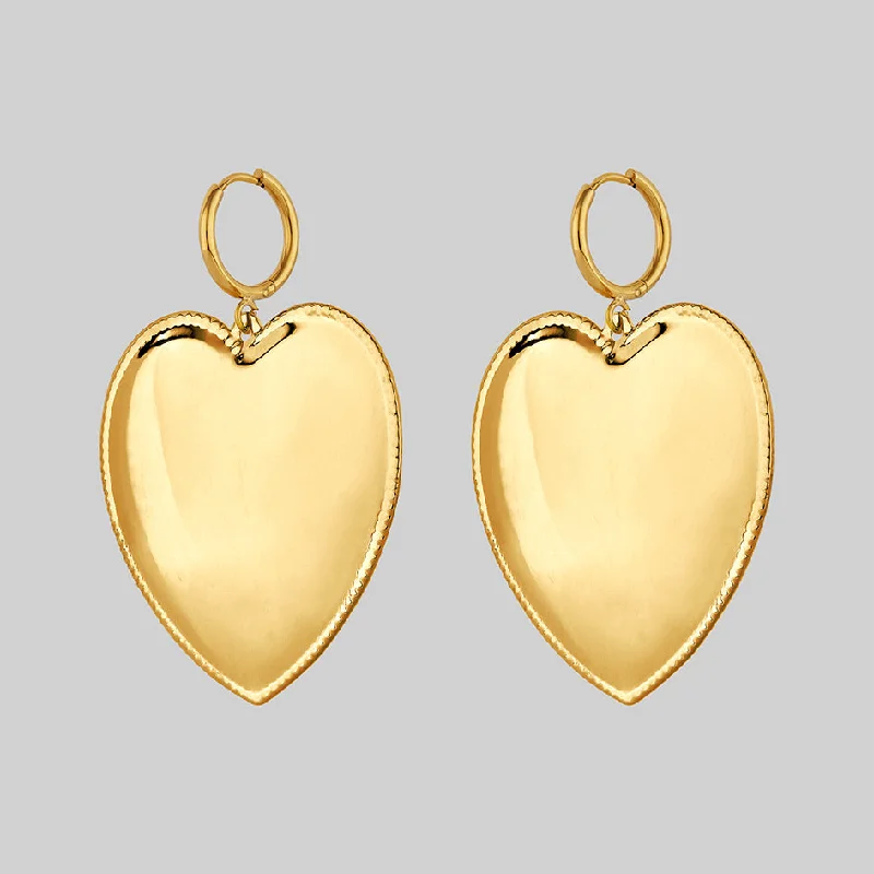 Jewelry Deals That Outshine The Rest ADMIRE. Large Heart Hoop Earrings - Gold