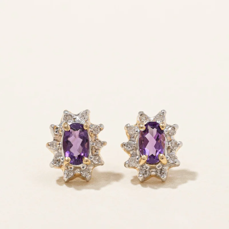 Breathtaking Jewelry, Breathtaking Prices Amethyst & Diamond Earrings | 0.30ctw, 0.10ctw | Breathtaking Jewelry, Breathtaking Prices Amethyst & Diamond Earrings | 0.30ctw, 0.10ctw |