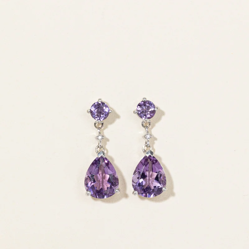 Dazzle In Elegance With Our Biggest Jewelry Sale Amethyst Drop Earrings | 3.00ctw | Dazzle In Elegance With Our Biggest Jewelry Sale Amethyst Drop Earrings | 3.00ctw |