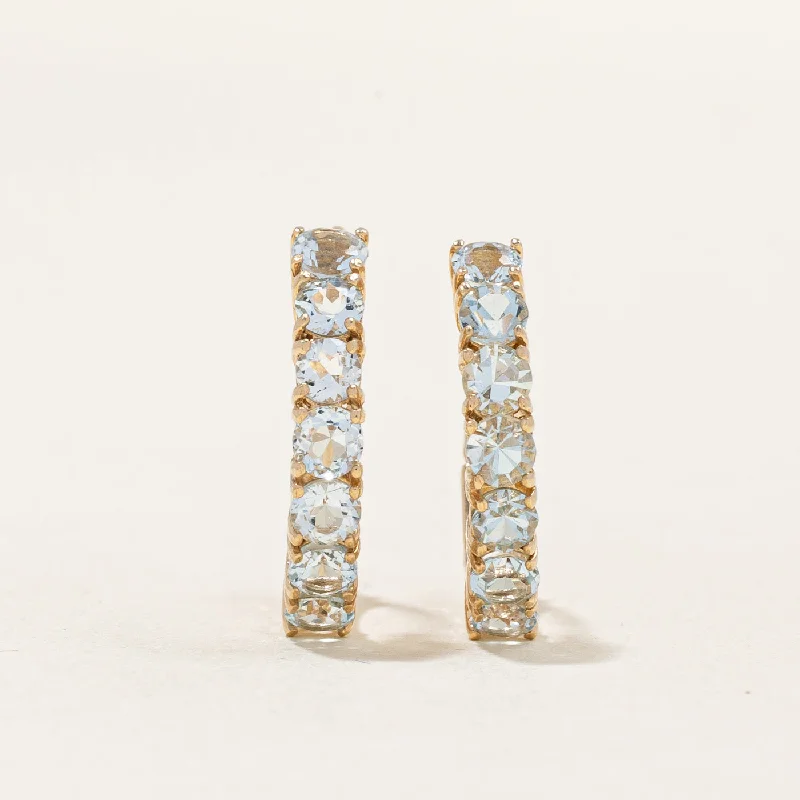 Shop Fine Jewelry With Exclusive Savings Aquamarine Hoop Earrings | 1.80ctw |