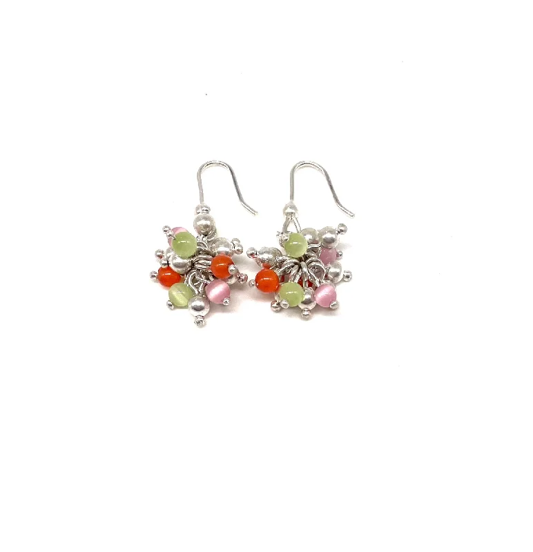 Flash Sale On Elegant Jewelry – Don't Miss Out Beaded Multi Stone Cluster Earrings