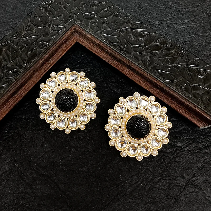 Trending Jewelry Styles Now At Limited-Time Discounts Bhavi Jewels Gold Plated Kundan Stone Stud Earrings Trending Jewelry Styles Now At Limited-Time Discounts Bhavi Jewels Gold Plated Kundan Stone Stud Earrings