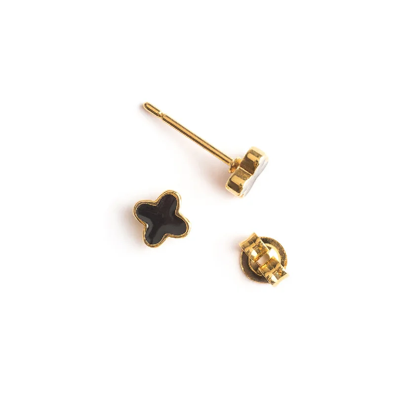 Stunning Statement Jewelry, Unbeatable Discounts Black Alhambra Stud Earrings