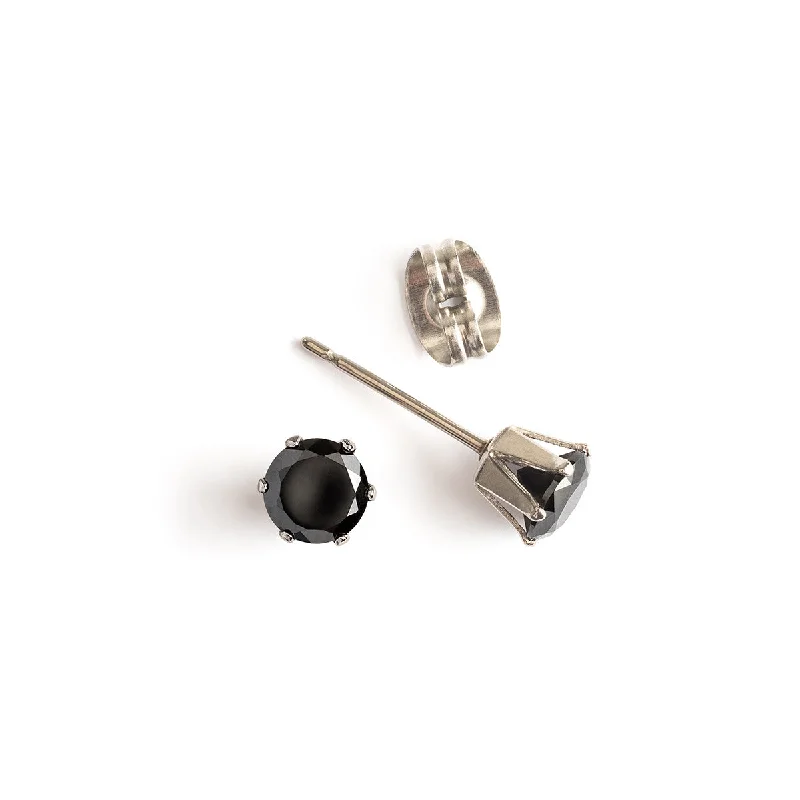 Clearance Sale On High-End Jewelry Collections Black Titanium Stud Earrings