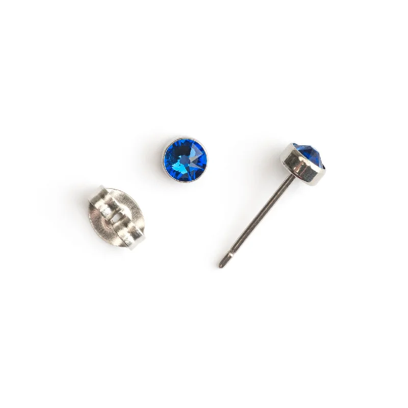 Chic, Trendy, And Affordable Jewelry Sale Blue Titanium Stud Earrings