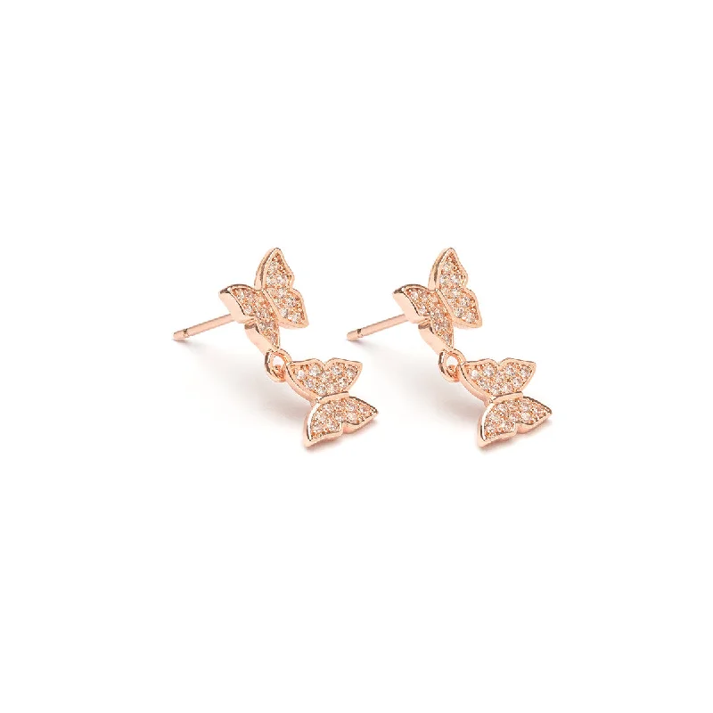 Affordable Elegance – Special Jewelry Sale Now Live Butterfly Pave Stud Earrings