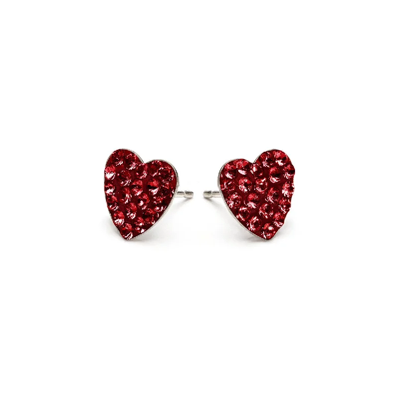 Flash Sale On Elegant Jewelry – Don't Miss Out Cherry Pave Heart Stud Earrings