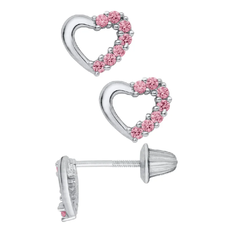 Best Jewelry Deals – Shop Premium Pieces At Great Prices Children's Pierced Pink CZ Heart Earrings Best Jewelry Deals – Shop Premium Pieces At Great Prices Children's Pierced Pink CZ Heart Earrings