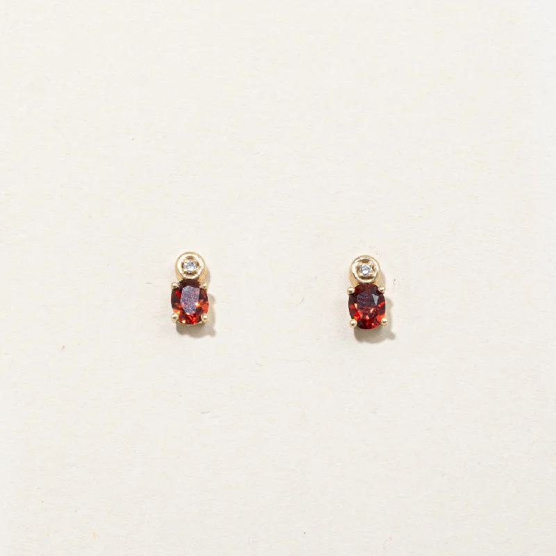 Delicate Crystal Jewelry For Sophisticated Charm Citrine & Diamond Earrings | 0.50ctw, 0.01ctw |