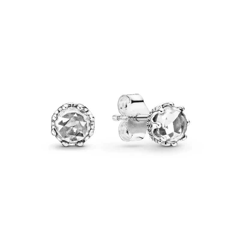 Final Call For Exquisite Jewelry At Reduced Rates Crown sterling silver stud earrings with clear cubic zirconia Final Call For Exquisite Jewelry At Reduced Rates Crown sterling silver stud earrings with clear cubic zirconia