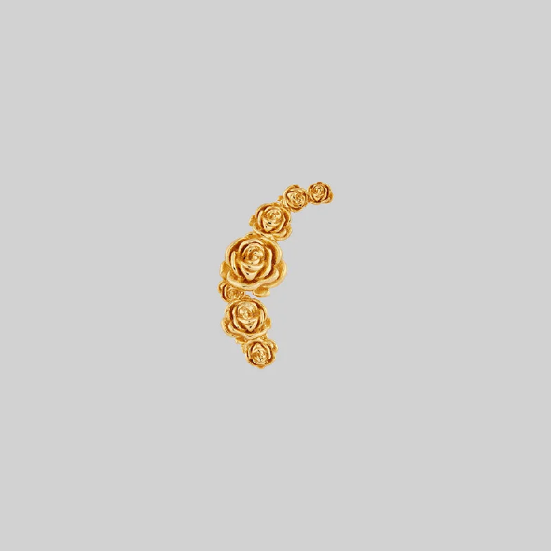 Timeless Jewelry Styles At Wallet-Friendly Prices DAMASK. Rose Foliage Stud Earring - Gold