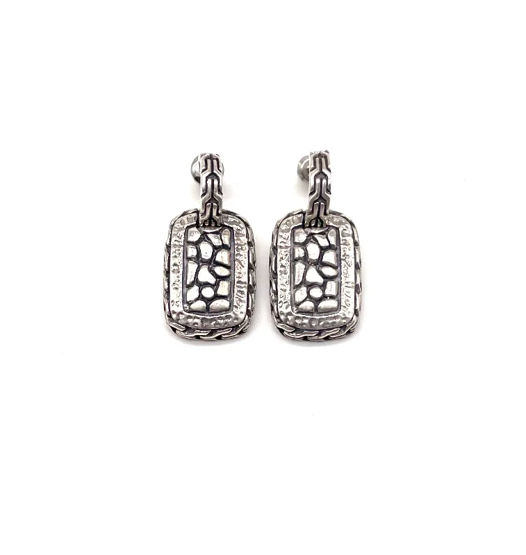 Shop Modern Jewelry Collections With Exclusive Discounts Dangle Pebbled Inlay Earrings