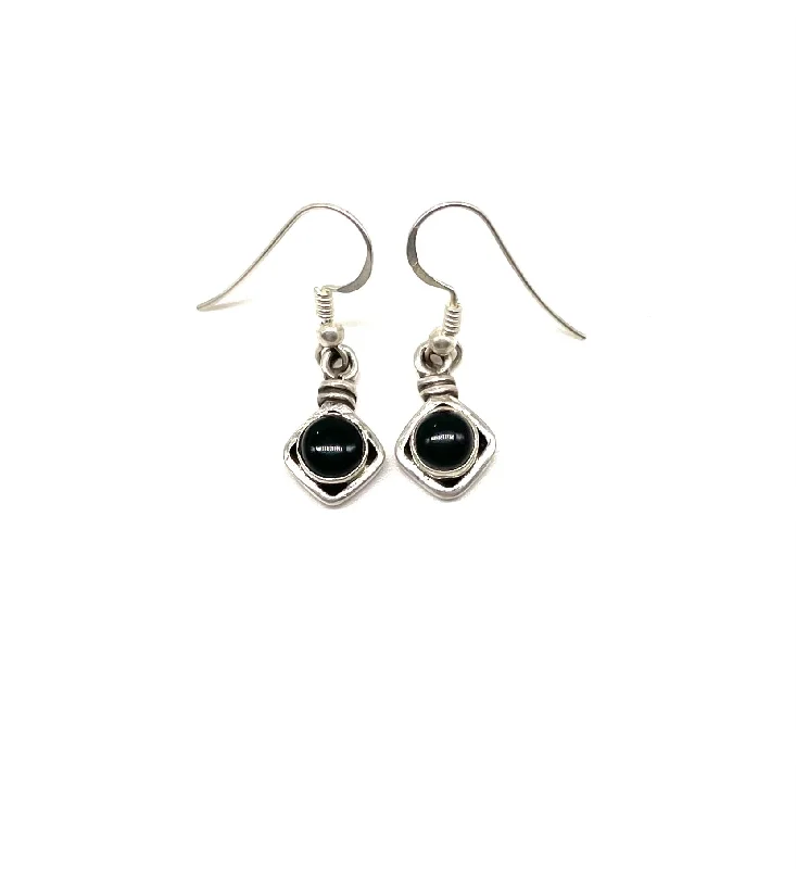 Classic And Modern Jewelry Styles On Sale Dangled Bezal Set Onyx Earrings