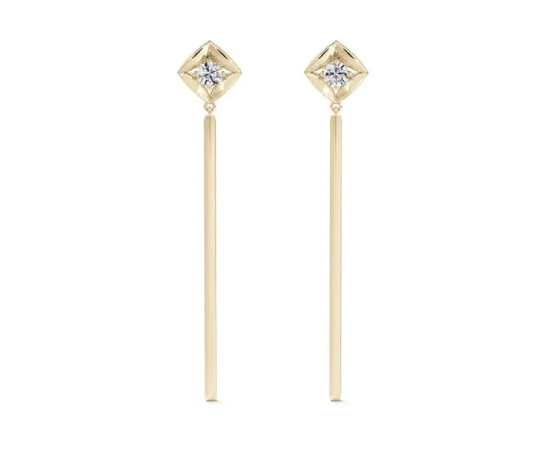 Limited-Stock Jewelry Sale – Shop Before It's Gone De Beers Forevermark Icon Bar Drop Earrings (0.54ctw)