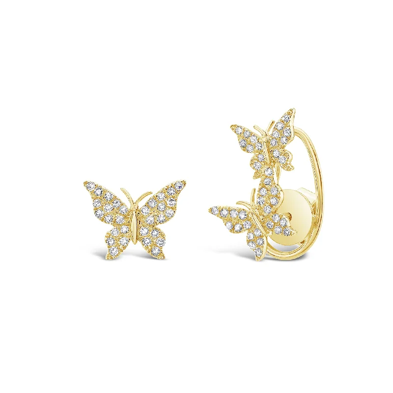 Flash Sale On Stunning Jewelry – Don't Miss Out Diamond Butterfly Crawler Earrings