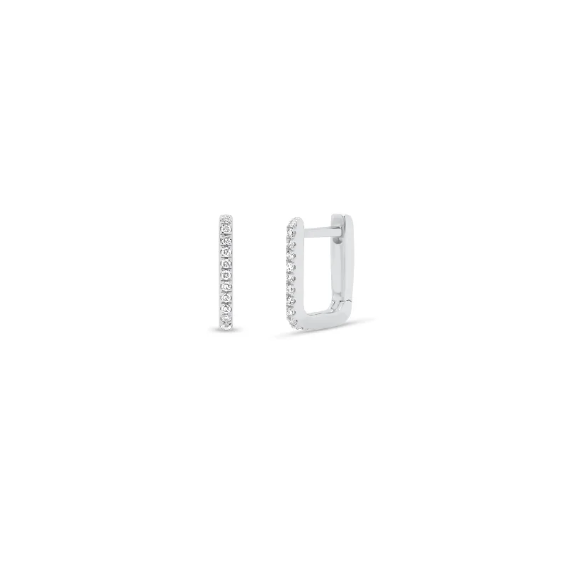 Exclusive Online Discounts On Stylish Jewelry Diamond Square Huggie Earrings