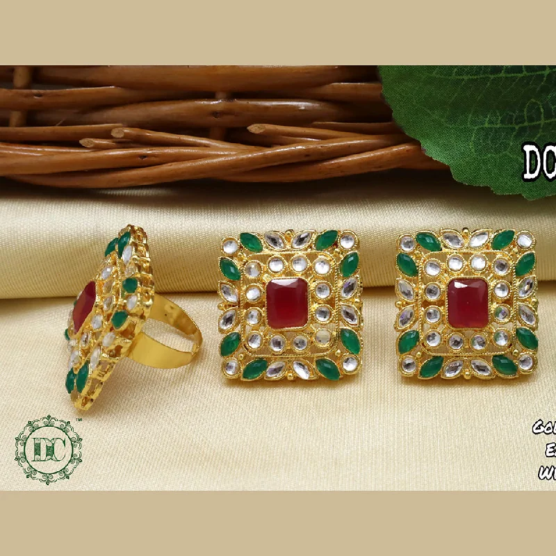 Unique Jewelry For Less – Shop The Sale Now Diksha Collection Gold Plated Pota Stone Stud Earrings With Ring Unique Jewelry For Less – Shop The Sale Now Diksha Collection Gold Plated Pota Stone Stud Earrings With Ring