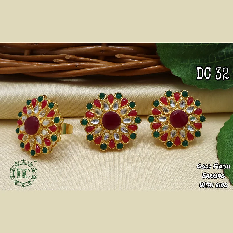 Best Jewelry Deals – Shop Premium Pieces At Great Prices Diksha Collection Gold Plated Pota Stone Stud Earrings With Ring Best Jewelry Deals – Shop Premium Pieces At Great Prices Diksha Collection Gold Plated Pota Stone Stud Earrings With Ring