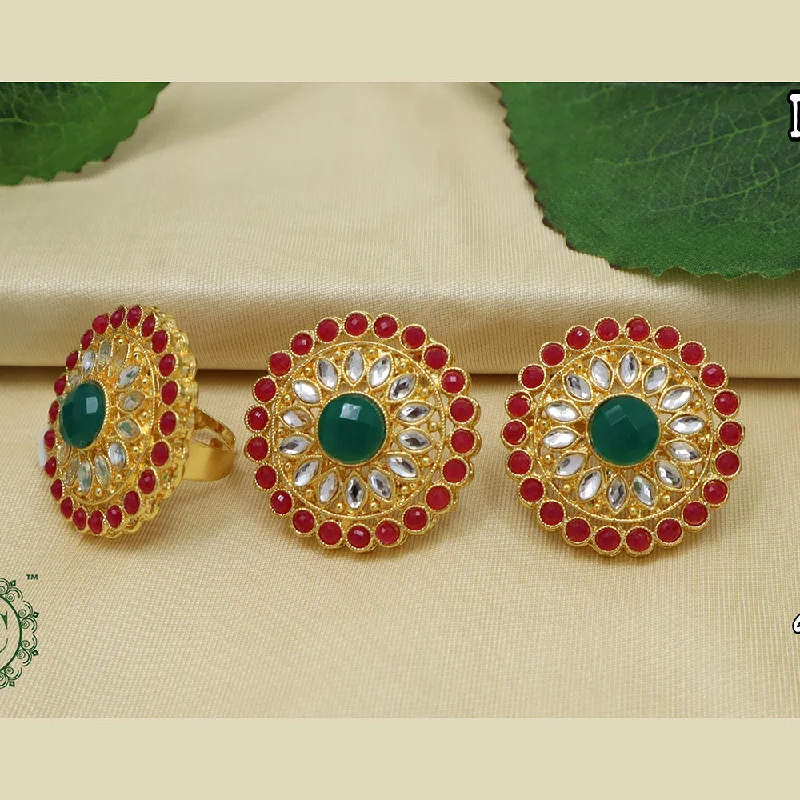 Save On Luxury Jewelry Pieces – Limited-Time Offers Diksha Collection Gold Plated Pota Stone Stud Earrings With Ring Save On Luxury Jewelry Pieces – Limited-Time Offers Diksha Collection Gold Plated Pota Stone Stud Earrings With Ring