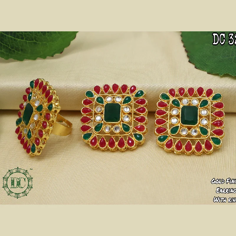 Jewelry Sale Alert – Shop Timeless Elegance Today Diksha Collection Gold Plated Pota Stone Stud Earrings With Ring Jewelry Sale Alert – Shop Timeless Elegance Today Diksha Collection Gold Plated Pota Stone Stud Earrings With Ring