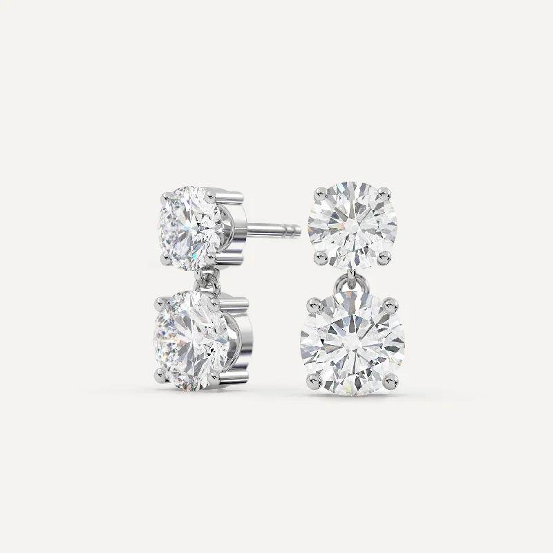 Shop Stylish Jewelry Now And Save Big Double Solitaire Drop Earrings