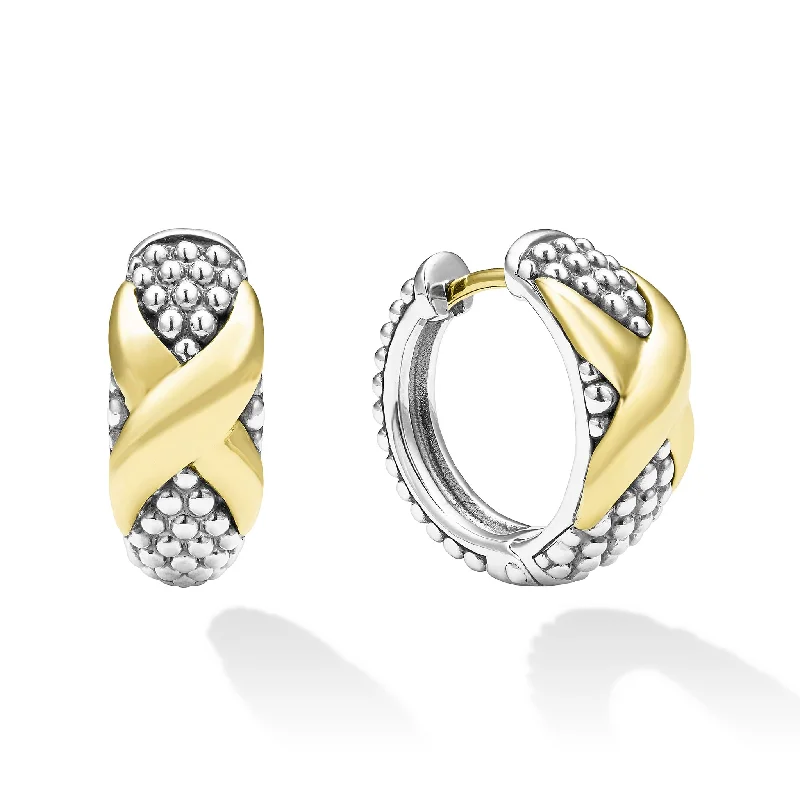 Flash Sale On Exquisite Jewelry – Don't Miss Out Embrace Two-Tone X Huggie Earrings