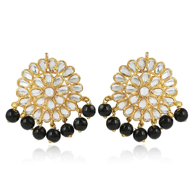 Beautiful Jewelry, Breathtaking Discounts – Hurry In Etnico Gold Plated Traditional Kundan & Pearl Stud Earrings for Women (E2858B)