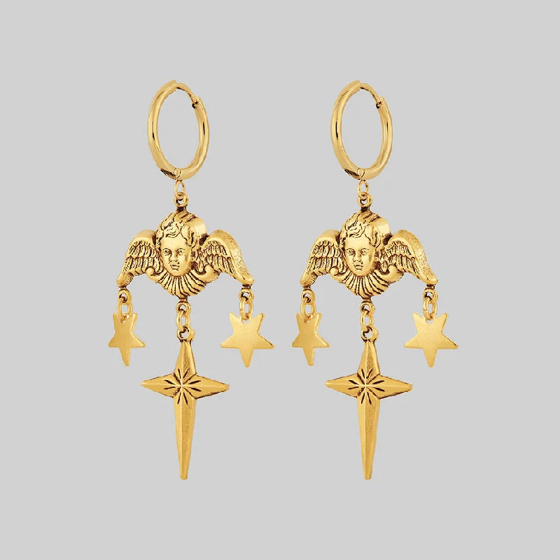 Sparkle For Less – Shop Our Limited-Time Jewelry Deals FLORENTINA. Cherub & Stars Drop Earrings - Gold