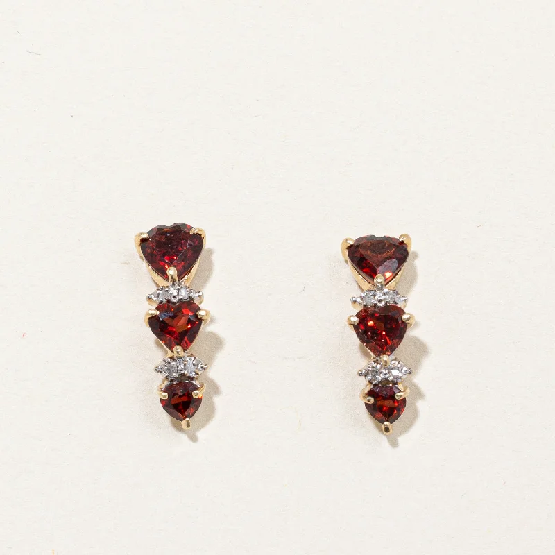 Don't Miss Out – Shop Elegant Jewelry For Less Garnet Heart & Diamond Earrings | 2.40ctw, 0.08ctw | Don't Miss Out – Shop Elegant Jewelry For Less Garnet Heart & Diamond Earrings | 2.40ctw, 0.08ctw |