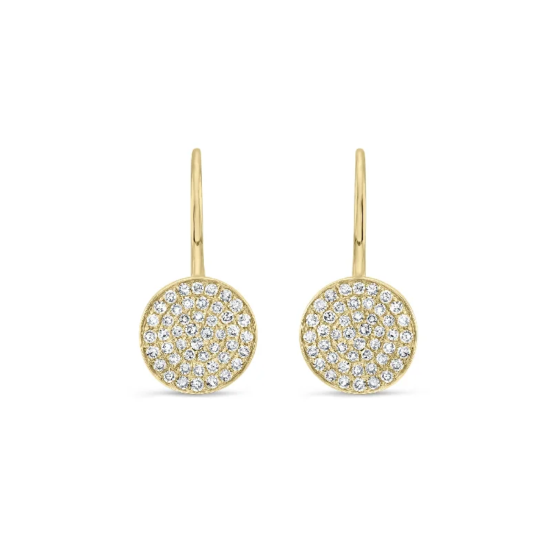 Versatile Layering Jewelry For Effortless Chic Pave Diamond Disc Earrings