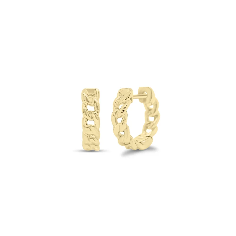 Limited-Time Jewelry Sale – Don't Miss These Deals Gold Cuban Chain Huggie Earrings